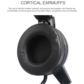 UNITOP Salar C13 Mäng Suur Peakomplekt Juhtmega Kõrvaklapid koos Mikrofoniga/LED Valgus Üle Kõrva Stereo Sügav Bass PC Gamer Arvuti Kõrvaklapid