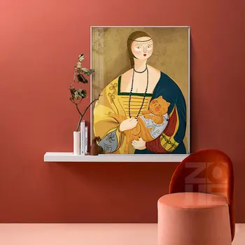 Tüdruk Pärlkõrvarõngaga Lõuend Maalide Reproduktsioonid Kuulsa Kunstniku Poolt Jon Pop-Art Prints Seina Pildid Home Decor