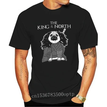 Mens Kuningas, Põhja-Naljakas Mops Tee Nägu Lõbus Koer Väljavalitu Särgid Uudsus T-Särk Print T-Särk Mens Kuum Tee