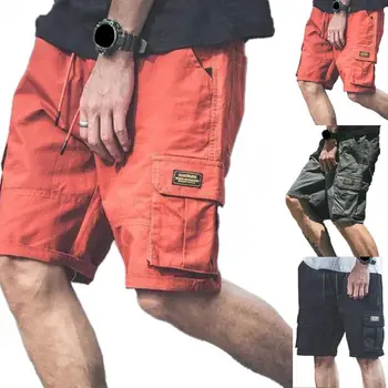 Püksid Õhukese Multi-tasku Tahked Värvi Pingutusnöör Cargo Püksid Igapäevaseks Kanda