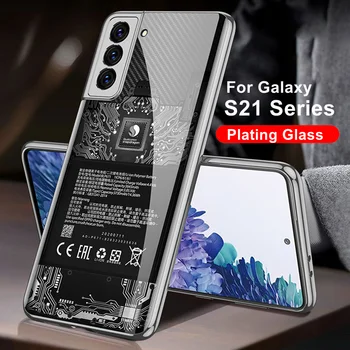 Luksus Katmine Karastatud Klaasi Puhul Samsung Galaxy S21 Ultra kuulu Pehme TPU Kaitseraua Kate Samsung Galaxy S21 Pluss 5G