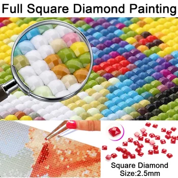 Täielik Square Puurida 5D DIY Diamond Maal 
