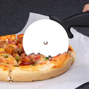 Paksenenud Roostevabast Terasest Pizza Lõikur Ümar Kuju Plastikust Käepide Roller Velje Lõikamise Pizza Nuga Köök Tarvikud