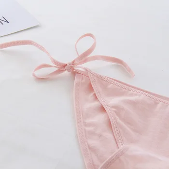 SP&CITY DIY Priske Sidemega Naiste Aluspesu Sexy Thong Lace Up Õmblusteta Aluspüksid Naistele Värviga Puuvillane Lühike Tüdruk