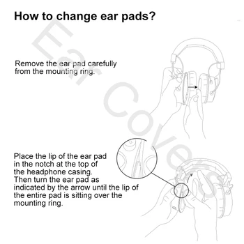 Kõrva tampoonid Pioneer HDJ-S7 HDJ S7 Kõrvaklappide Kõrvapadjakesed Asendamine Peakomplekt Kõrva Pad PU Nahk Sponge Vaht