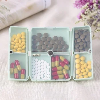1TK Nädalas Pill Kasti, 7 Päeva Kokkupandav Reisi Meditsiin Omanik Pill Box Tablett hoiukarpi Konteiner Dispenser Korraldaja Vahendid