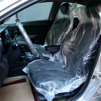 100tk Auto Ühekordsed Plastikust Istme Kate Anti-Määrdunud tolmukindel Kerge Auto Istme Protector Sõiduki Mehhaanik Valet istmekate