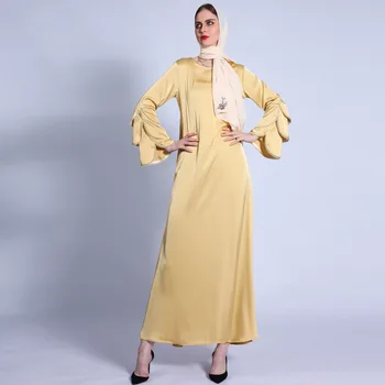Ramadan Eid Siidine Profileerimine Kuhjuvate Abaya Hijab Moslemi naiste Kleit Kauhtana türgi Islami seal kaftan Rüü Musulman Abaya F2900
