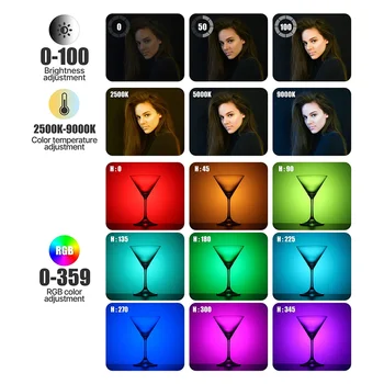 Ulanzi VL120 Täielik Värvi RGB Video Valgus 2500-9000K Bi-Color Paneelil LED Valgus CRI 95+ Fotograafia Valgustus Youtube ' i Vlog Kaamera