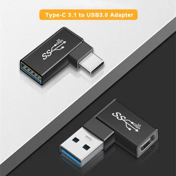 90 Kraadi USB3.0 Mees-Tüüpi-C-d Female Adapter USB-A-USB3.1 Gen 2 10Gbps Converter For SAMSUNG XIAOMI HUAWEI PC, Sülearvuti, Tablett