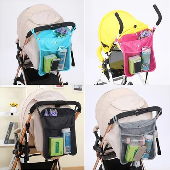 Baby jalutuskäru tarvikud rippus kott jalutuskäru tagasi rippus kott välja ladustamise kott, 4 värvi