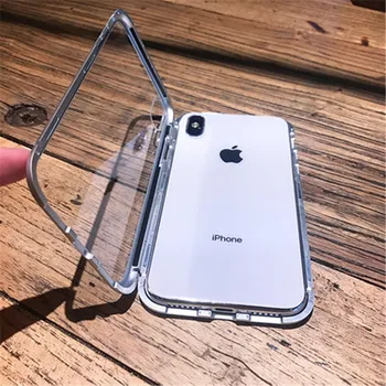 Sobib iPhone 12 mobiiltelefoni shell metallist magnet imendumist kahepoolne magneto apple xsmax Klaas 8 kuulu kaitse