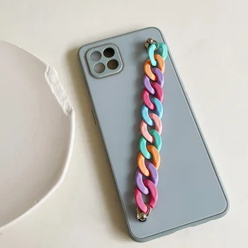 Korea Mobiiltelefoni Rihmad Anti-kadunud kaelapaela kinnitamine Värviline Akrüül Keti Telefon Mood Äravõetavad Rippuvad Köied Tarvikud