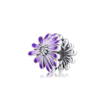 CKK Hõbe 925 Ehted Purple Daisy Võlu Sobib Originaal Käevõrud Nael Helmed