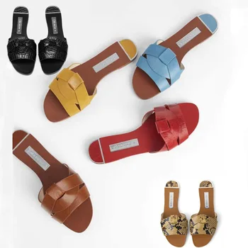 ZA sandaalid naiste korter põhja 2020. aasta suvel uue nahast risti teenetemärgi korter kontsaga naiste sandaalid vein punane laisk sussid naistele