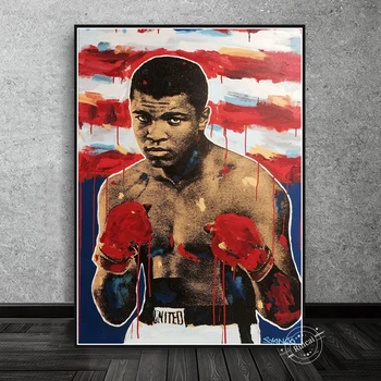 Muhammad Ali Plakat Poks Star Sports Abstraktne Lõuend Maali Kunst Prindi Seina Pilt Poistele Magamistuba Home Decor