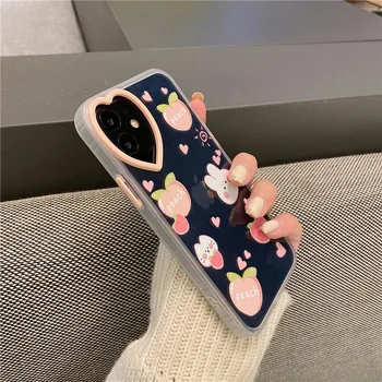 Cute Cartoon Küülik Muster Telefon Case For iPhone XS 12 mini 11 Pro Max 7 8 Plus SE 2020 X-XR Pehme, Selge, Anti-Knock Katab Kest