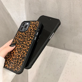 Leopard Printida Piima Lehma Sebra Triibu Telefon Case For iPhone 12 11 Pro Max XR X 7 8 Plus SE Raske Soft Tagasi tagakaas Conque