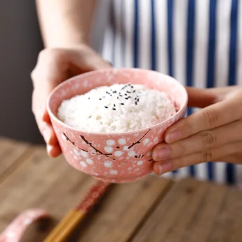 4.5 tolline Jaapani underglaze hirss riis kaussi keraamiline nuudel kausi lauanõud hotell restoran majapidamises