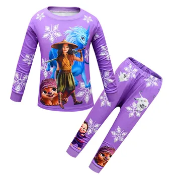 Raya ja Viimane Draakon Tüdrukute kodus kanda kevadel ja sügisel pidžaama kaks-tükk teise lapse tüdruk langevad riided