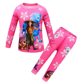 Raya ja Viimane Draakon Tüdrukute kodus kanda kevadel ja sügisel pidžaama kaks-tükk teise lapse tüdruk langevad riided