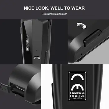 Fineblue F990 Traadita business Bluetooth-Peakomplekti Spordi Juht Kõrvaklapid Teleskoop Klipp stereo earbud Vibratsiooni F910 F920 F2