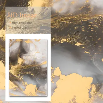Luksuslik Kuldne Abstraktne Kunst Maali Canvas Poster Põhjamaade Kaasaegse Prindi Põhjamaade Kaasaegse Seina Pilt Elutuba Teenetemärgi