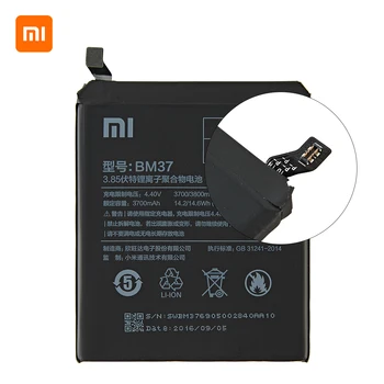 Xiao mi Orginaal BM37 3800mAh Aku Xiaomi Mi 5S Pluss MI5S Pluss BM37 Kõrge Kvaliteediga Telefoni Varu Patareid