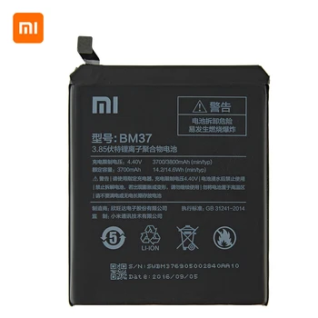 Xiao mi Orginaal BM37 3800mAh Aku Xiaomi Mi 5S Pluss MI5S Pluss BM37 Kõrge Kvaliteediga Telefoni Varu Patareid