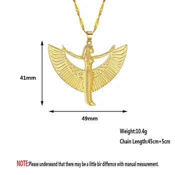Kinitial Võlu Kulla Vana-Egiptuse Jumalanna Ripats Kaelakee Naiste Bijoux Maxi Avaldus Kaelakeed Collier Ehted Choker
