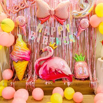 Flamingo Alumiiniumist Balloon ystävänpäivä Pool Teenetemärgi