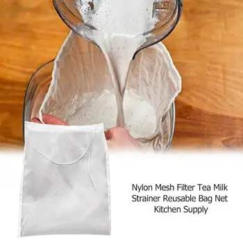 20X30cm Soja Piima Veini Filter Kott Piima Kott, Tee, Kohv, Õli, Jogurt Filter Net Silma Köök Toiduainete Korduvkasutatavad Nailon Filter Kotid Kurn