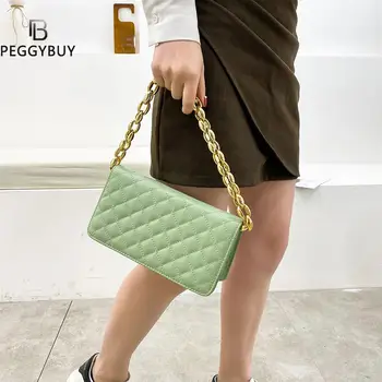 Famous Branded Women's Shoulder Bags 2021 Designer Thick Chain Purses And Handbags Clutch Bags Ladies Luxury Crossbody Hand Bag