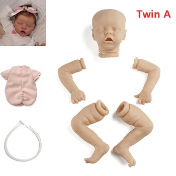 Uuestisündinud Baby Doll Komplektid 17 tolline DIY Tühi Premie Beebi Twin-Twin B Magav Beebi Lõpetamata DIY Tühi Nukk Vinüül Komplekt