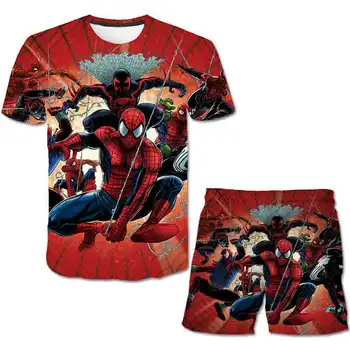 2021 Suvel Marvel - Spiderman Lühi-Ja T-Särk Lapsed Poisid Suvel Lühikesed Tüdrukud Topid Lühikeseks Tees Laste Rõivad Poiss Tüdruk Tshirts