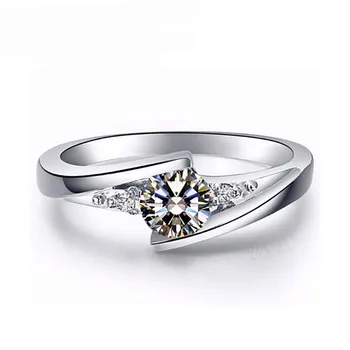 Armas Naine Väikese Ringi Tsirkoon Kivi Ring Vintage Hõbeda Värvi Pulm Ehteid Lubadus Crystal Engagement Rõngad Naistele