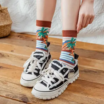 Kevadel ja suvel paari sokke Jaapani multikas kolledži stiilis street rula sokid