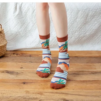 Kevadel ja suvel paari sokke Jaapani multikas kolledži stiilis street rula sokid