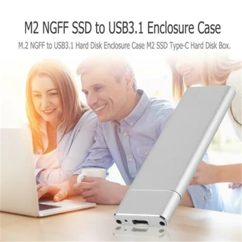 M. 2 NGFF USB-C Kõvaketta Ruum Juhul SSD Kõvaketta Karp USB Type-C USB 3.1 NVME PCIE HDD Ruum Jaoks 2230/2242/2260/2280