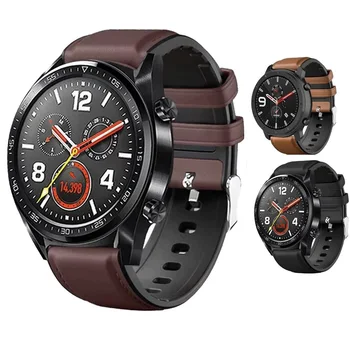 22mm Nahk, silikoon kella rihma Huawei Vaadata GT GT2 46 Smart watch Tarvikud käevõru Au Vaata Magic 2 46 mm bänd
