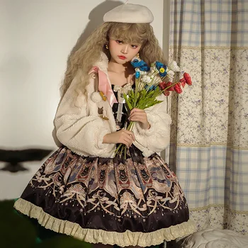 Uurida Tähed ~ Vintage Royal Lolita JSK Kleit & Karv
