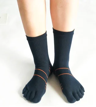 5 Paari Brändi Sport Viis Sõrme Sokid Meeste Keskel toru Hingav Puuvillane Töötab Sokid Mees Kõrge Elastne Kompressiooni Sokid 6 Värvi
