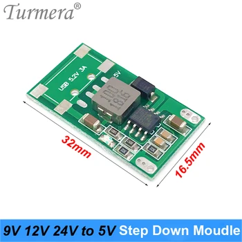 SM Buck Step Down Converter 6-24V 9V 12V 24V 5V 3A Auto USB Laadija Moodul 5V Toide Moodul Liitium Aku Turmera