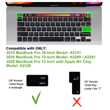 HRH Stiilne Disain Silikoonist Klaviatuuri Kate Naha Protecto Jaoks MacBook Uue Pro 16 2019 A2141 M1 Kiip A2338/A2251/A2289 2020+US