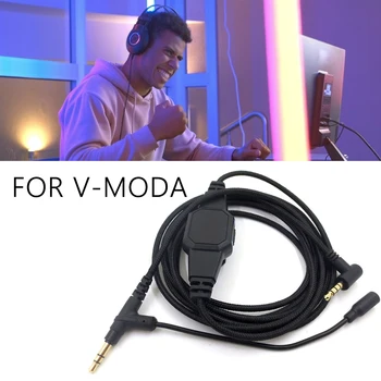 2m 3,5 mm AUX Audio Kaabel mikriga V-MODA Mängude Sügav bass Stereo Casque Mikrofoniga Kõrvaklappide