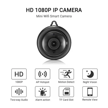 Uus Heli Väljas Veekindel Kaamera Mini WiFi IP Kaamera V38 1080P liikumistuvastus IR Night Vision Kaamera Turvalisus