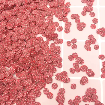 100g Korea 3D Viilutatud Liha Viiludeks Polümeer Sooja Pehme Savi Sprinkles jaoks Käsitöö DIY Teha Nail Art Kaunistused Telefon Deco:5mm