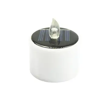 1TK LED Küünal Kerge Veekindel Elektrilised Küünal Simulatsiooni Flameless Solar Powered Elektrooniline LED Tee süütame Küünlad Leek Hele
