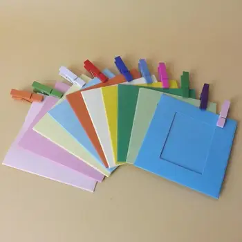 10tk/palju 3-Tolline Värviline DIY Seina Riputamise Armas Raamat Foto Raami Koos Trossi Puit Klamber Raam