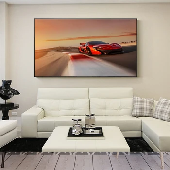 Punane Super Auto HD Lõuendile Maali elutoas, Magamistoas Seina Art Interjöör Kodu Kaunistamiseks Maali(raamita)